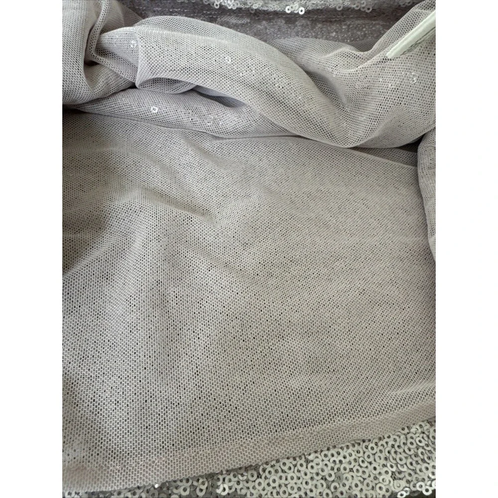 Anthropologie Lilac Sequin Boxy Crop Top - Picture 9 of 10